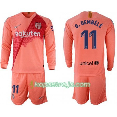 Billiga Fotbollströjor FC Barcelona O.Dembele 11 Barn Tredje tröja 2018/19 Långärmad